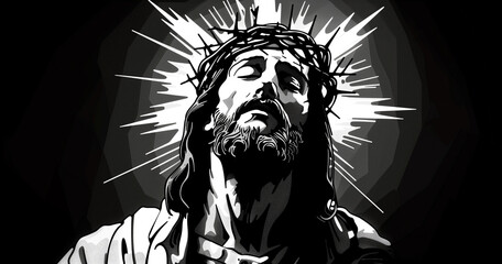 Portrait of Jesus Christ - Illustration