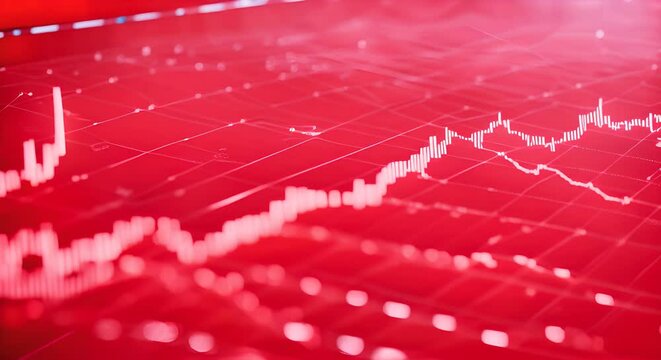Graph in red numbers.	
