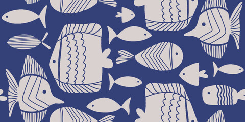 Seamless pattern of ornamental fish.Vector
- 783184747