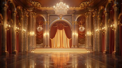 Fototapeta premium Opulent awards gala background with grandeur and opulence