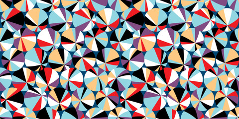 カラフルな幾何学パターン
Colorful Geometric background. Seamless pattern. Vector. - 783185375