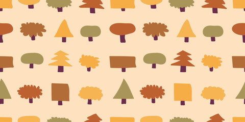 Tree background. Seamless pattern.Vector. 木々のパターン - 783185546