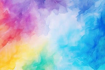 Abstract watercolor paint background rainbow color grunge texture for background