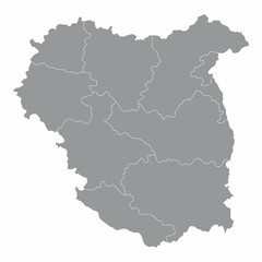 Tubingen Region administrative map