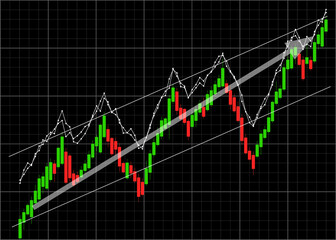 Digital marketing stock finance technique graph analysis business background