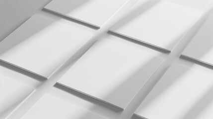 A white background with a series of white squares