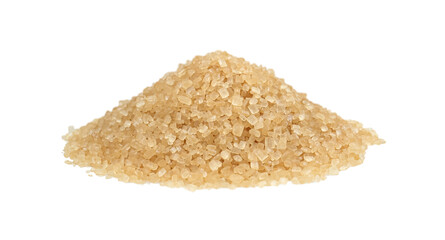 Pile of brown sugar isolated on white