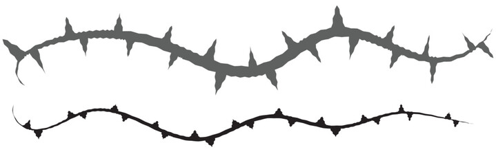 Vine thorn icon. Clipart image isolated on white background - obrazy, fototapety, plakaty