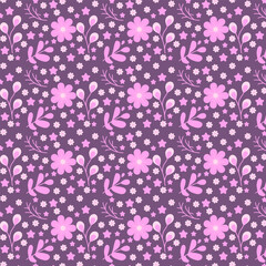 Elegant floral pattern in small colorful flowers and leaves. Liberty style. Floral seamless background for fashion prints. Ditsy print. Seamless vector texture.