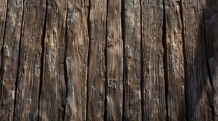 Old brown wood background made of dark natural wood in grunge style. The view from the top.