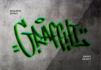 Tag Graffiti Mockup - obrazy, fototapety, plakaty