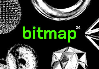 Bitmap Vector Shapes Mockup - obrazy, fototapety, plakaty