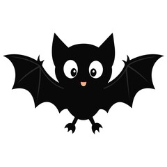 Cute Spooky Bat Illustration - Perfect for Halloween Invitations, Kids' Party Supplies, and Whimsical Decor