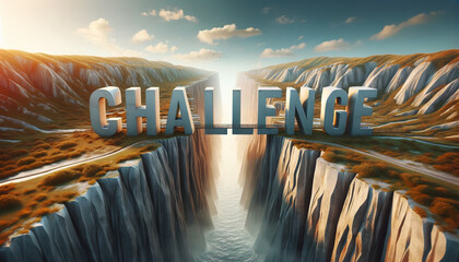 challenge wording between two cliff
