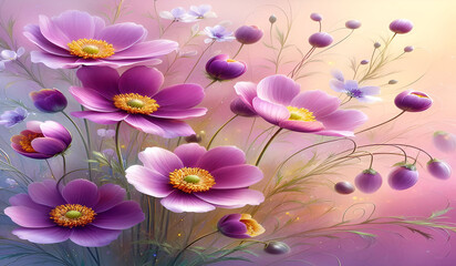a beautiful image with purple flowers.