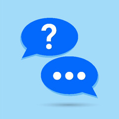 vector bubbles chat for messenger app in flat style