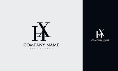 Initial Letter HX or XH Logo,Typography Vector Template design