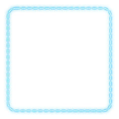 Fotobehang blue square frame line stitch and neon light © bank