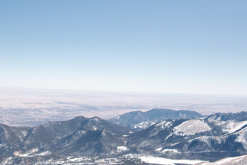 Colorado mountain range with beautiful scenic landscape views