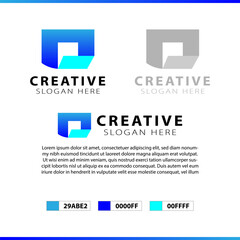 Abstract logo design with modern concept vector illustration
