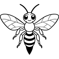 illustration of a cute-wasp