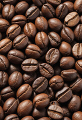 macro coffee beans, in editorial photography