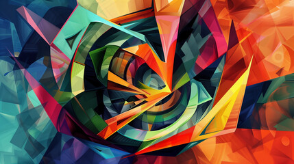 abstract colorful background spiral - by generative ai