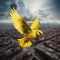 Canary Serenade: Enchanting Images of Melodious Songbirds - obrazy, fototapety, plakaty
