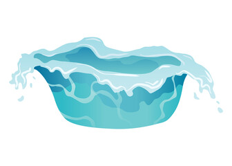 Water splash animation. Dripping water special effect. Fx sheet. Clear water drop burst for flash animation in games and video. Cartoon frame