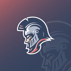 spartan mascot esport logo design
