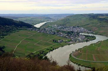Mehring an der Mosel im Landkreis Trier-Saarburg. Aussicht vom Aussichtsturm 