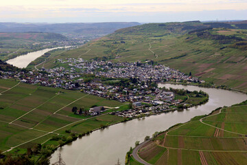 Mehring an der Mosel im Landkreis Trier-Saarburg. Aussicht vom Aussichtsturm 