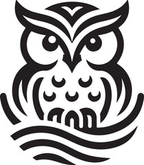 Owl Silhouette Logo Design 