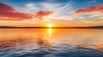 Obraz premium sunset over the sea.