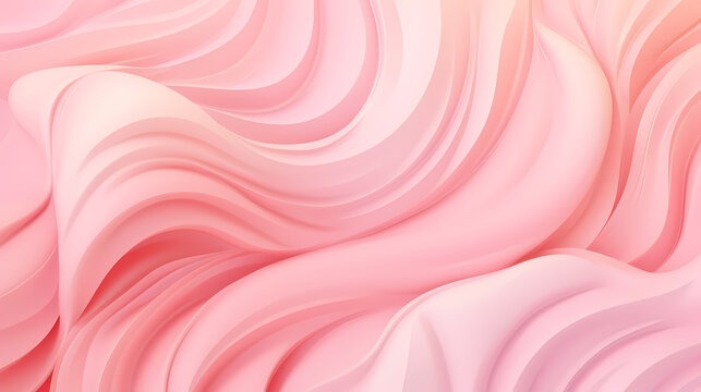 Soft Pink Waves Abstract Artwork