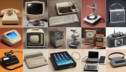 A-Digital-Collage-Showcasing-The-Evolution-Of-Tech-