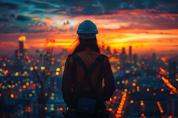 Engineering Dawn: City Pulse Merge. Concept Architecture, City Planning, Infrastructure, Urban Development, Technology