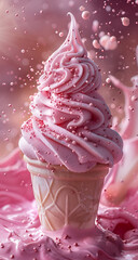  Cano Helado de fresas 