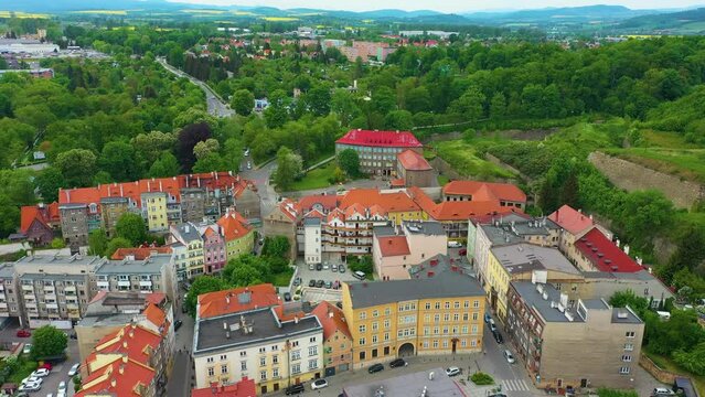 Panorama Primary School Klodzko Szkola Aerial View Poland