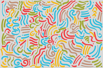 Abstract minimalism shapes colorful, gray background