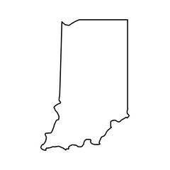 Indiana outline map - 783227145