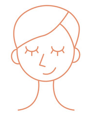 Linear icons representing beauty and aesthetics services, makeup, skincare, haircare, and wellness. Beauty salons