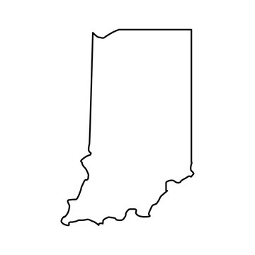Indiana outline map