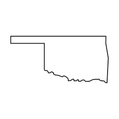 Oklahoma outline map - 783227319