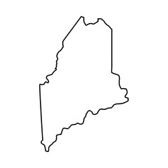 Maine outline map - 783227372