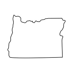 Oregon outline map - 783227514