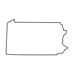 Pennsylvania outline map - 783227516