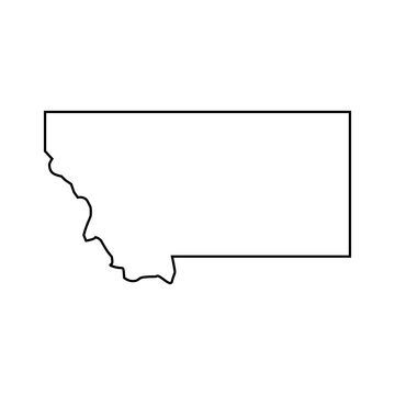 Outline montana map