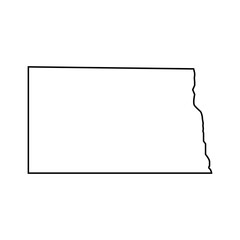 North dakota outline map - 783227709