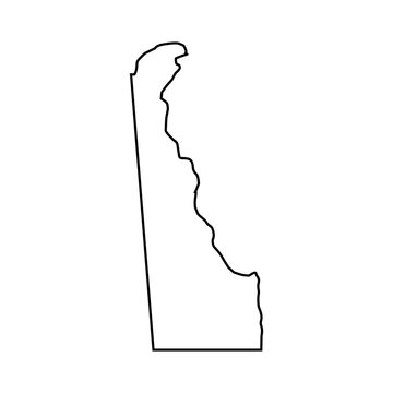 Delaware outline map